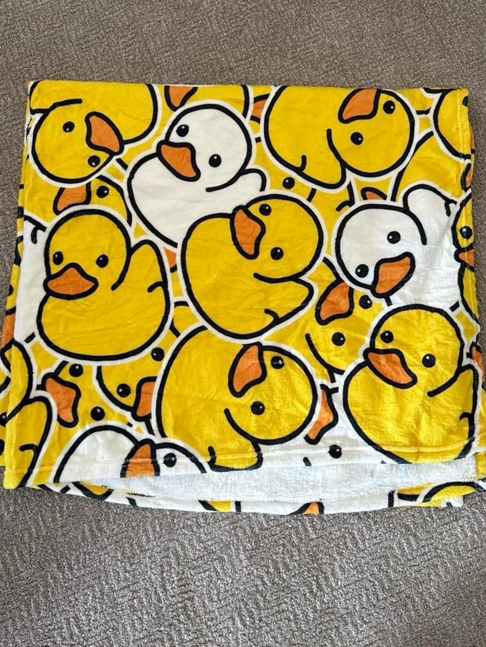 Amazon Yellow & White Duck Plush Kids Blanket